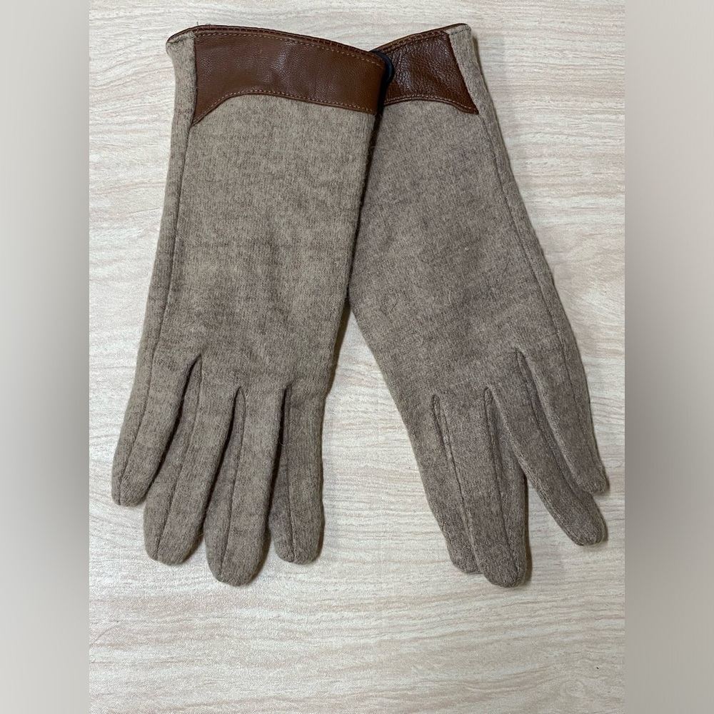 Alpine Swiss Woool Blend Womens Gloves Tan Brown Size Large NWOT